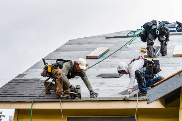 Professional Gutter Installation technician working in Young America, MN